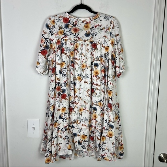 Altar'd State mini dress womens L Floral Spring Loose Fit Tie string neck - Picture 6 of 11